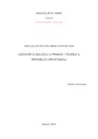 prikaz prve stranice dokumenta Ugovor o zalogu u praksi i teoriji u Republici Hrvatskoj