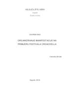 prikaz prve stranice dokumenta Organiziranje manifestacije na primjeru festivala Croachella  