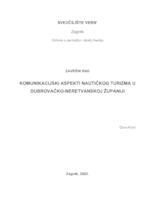 prikaz prve stranice dokumenta Komunikacijski aspekti nautičkog turizma u Dubrovačko-neretvanskoj županiji
