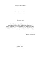 prikaz prve stranice dokumenta Analiza najčešćih kaznenih djela u hrvatskome gospodarstvu i preporuke poduzetnicima za njihovo izbjegavanje