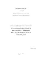 prikaz prve stranice dokumenta Utjecaj pandemije COVID-19 na turizam otoka Krka s naglaskom na poslovanje Hotela Njivice