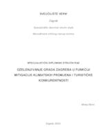prikaz prve stranice dokumenta Ozelenjivanje grada Zagreba u funkciji mitigacije klimatskih promjena i turističke konkurentnosti  