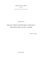 prikaz prve stranice dokumenta Analiza tržišta nekretnina u Republici Hrvatskoj 2003. do 2021. godine
