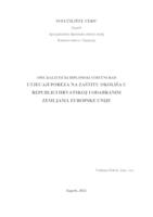 prikaz prve stranice dokumenta Utjecaji poreza na zaštitu okoliša u Republici Hrvatskoj i odabranim zemljama Europske unije