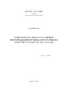 prikaz prve stranice dokumenta Komparativna analiza odabranih makroekonomskih indikatora Republike Hrvatske od 2000. do 2021. godine