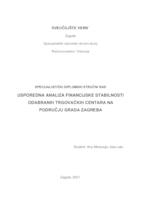 prikaz prve stranice dokumenta Usporedna analiza financijske stabilnosti odabranih trgovačkih centara na području grada Zagreba