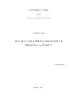 prikaz prve stranice dokumenta Analiza imidža Zorana Milanovića u hrvatskoj javnosti  