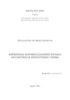 prikaz prve stranice dokumenta Brendiranje Krapinsko-zagorske županije kao destinacije zdravstvenog turizma