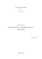 prikaz prve stranice dokumenta Analiza tržišta luksuznih hotela u Hrvatskoj