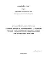 prikaz prve stranice dokumenta Zadovoljstvo djelatnika stanica za tehnički pregled vozila internom komunikacijom u Centru za vozila Hrvatske