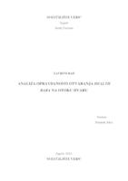 prikaz prve stranice dokumenta Analiza opravdanosti otvaranja health bara na otoku Hvaru