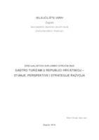 prikaz prve stranice dokumenta Gastro turizam u Republici Hrvatskoj - stanje, perspektive i strategije razvoja  