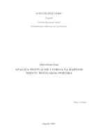 prikaz prve stranice dokumenta Analiza motivacije i stresa na radnom mjestu hotelskog portira  