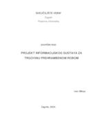 prikaz prve stranice dokumenta Projekt informacijskog sustava za trgovinu prehrambenom robom