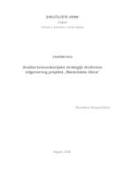 prikaz prve stranice dokumenta Analiza komunikacijske strategije društveno odgovornog projekta „Narančasta ribica“