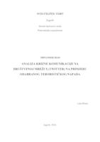 prikaz prve stranice dokumenta Analiza krizne komunikacije na društvenoj mreži X (Twitter) na primjeru odabranog terorističkog napada