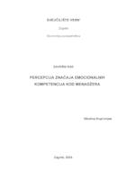 prikaz prve stranice dokumenta Percepcija značaja emocionalnih kompetencija kod menadžera