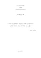 prikaz prve stranice dokumenta Komparativna analiza financijskih izvještaja odabranih banaka