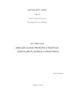 prikaz prve stranice dokumenta Analiza uloge fintecha u razvoju digitalnih plaćanja u Hrvatskoj