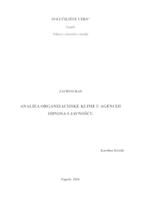 prikaz prve stranice dokumenta Analiza organizacijske klime u agenciji odnosa s javnošću