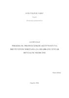 prikaz prve stranice dokumenta Prijedlog promocijskih aktivnosti na društvenim mrežama za odabrani centar dentalne medicine 