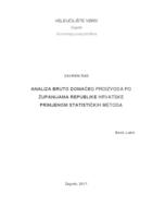 prikaz prve stranice dokumenta Analiza bruto domaćeg proizvoda po županijama Republike Hrvatske primjenom statističkih metoda  