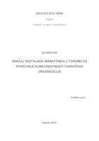prikaz prve stranice dokumenta Značaj digitalnog marketinga u turizmu za povećanje konkurentnosti turističkih organizacija